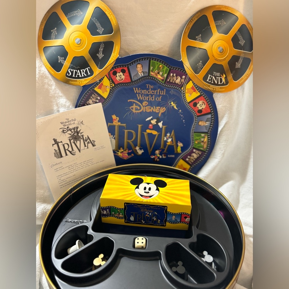 Collectable Vintage 1997 The Wonderful World of Disney Trivia Game by Mattel